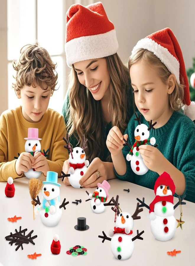 spring flower SpringFlower 12 Pack Christmas Craft, DIY Snowman Kit for Kids, Snowman Kit Indoor Decorations, Xmas Craft Xmas Activities Party Supply for Classroom School Home, Christmas Gift for Kids - Image 5